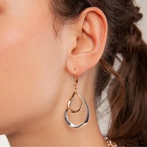 Beautiful double teardrop earrings by Anne Klein